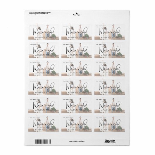 引っ越しました新しいホームフォトの移動の変更アドレス ラベル (フルシート)