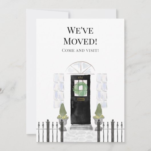 引っ越しました新しいホームブラックウォーターカラードア 案内状 (正面)