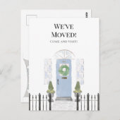 引っ越しました新しいホームブルーウォーターカラードアポストカード ポストカード (正面/裏面)