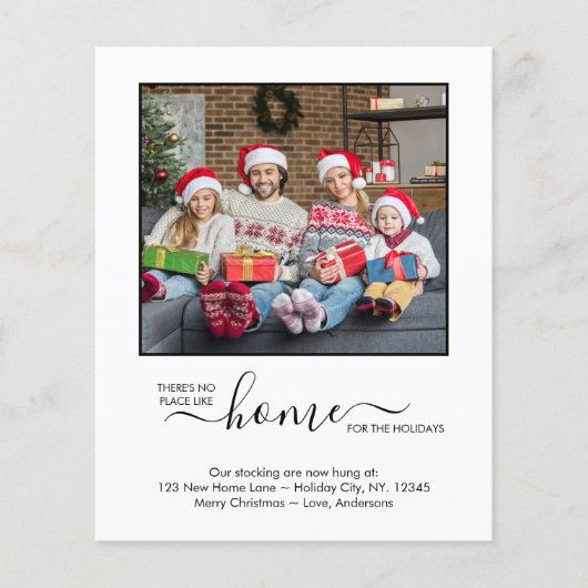 引っ越しました新しいホームホリデーズフォトムービングカード (正面)