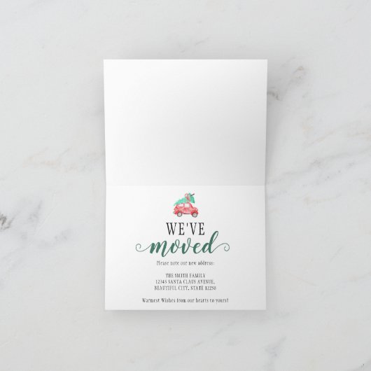 引っ越しました新しいホームホリデーズムービングアナウンス 案内状 (内部)