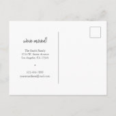 引っ越しました新しいホームモダン書道 案内ポストカード (裏面)