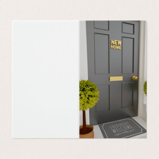 引っ越しました新しいホーム移動アナウンス25カード 名刺 (外部フラット)