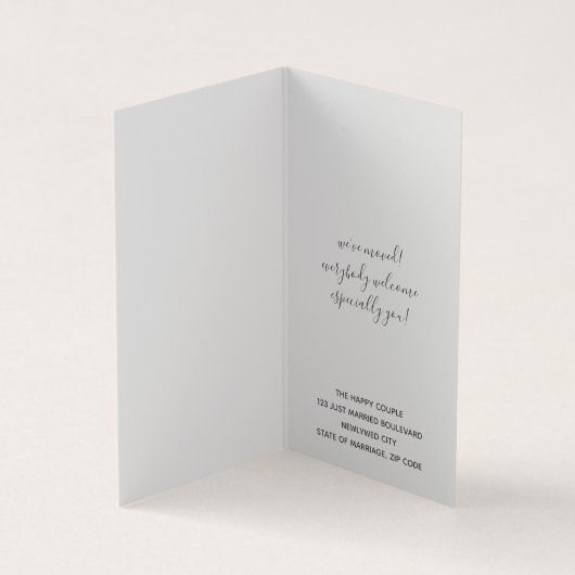 引っ越しました新しいホーム移動アナウンス25カード 名刺 (内部)