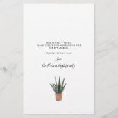 引っ越しました新しいルーツ多肉植物バジェットカード 便箋 (裏面)