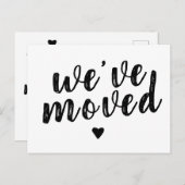 引っ越しました新しい住所のかわいい素朴 案内ポストカード (正面/裏面)