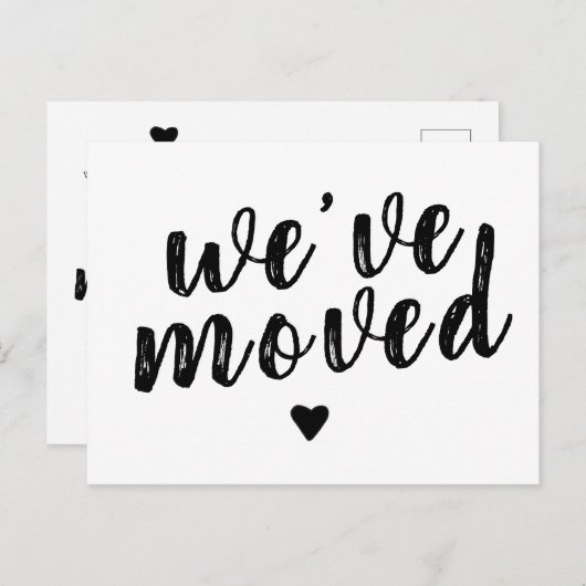引っ越しました新しい住所のかわいい素朴 案内ポストカード (正面/裏面)