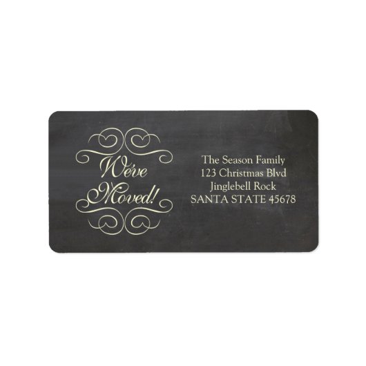 引っ越しました新しい住所の休日ラベル ラベル (正面)