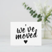 引っ越しました新しい住所の変更ミニマル 案内ポストカード (スタンド正面)