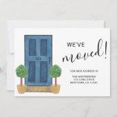 引っ越しました新しい住所ブルーウォーターカラードア 案内状 (正面)