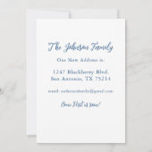 引っ越しました新しい住所ブルーウォーターカラードア 案内状 (裏面)