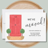 引っ越しました新しい住所レッドウォーターカラードア 案内状