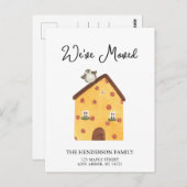 引っ越しました新しい自宅の引越し案内はがき ポストカード (正面/裏面)