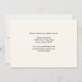 引っ越しました新しいOffice モダン Skylineの移動 案内状 (裏面)