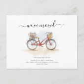 引っ越しました新アドレス自転車の移動 案内ポストカード (正面)