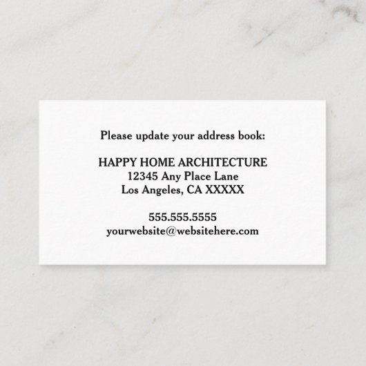 引っ越しました新オフィスカスタム会社 名刺 (裏面)