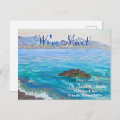 引っ越しました新住所アナウンスシースケープ 案内ポストカード (正面/裏面)