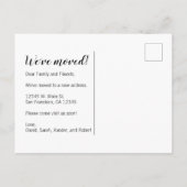 引っ越しました新居住所変更写真 案内ポストカード (裏面)