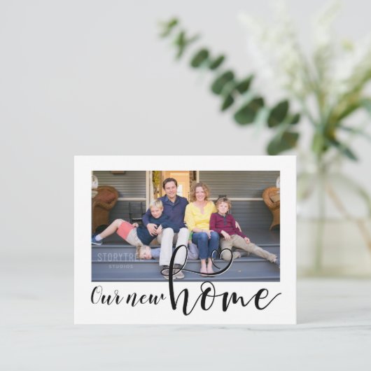 引っ越しました新居住所変更写真 案内ポストカード (スタンド正面)