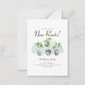 引っ越しました新根プラントの移動発表 ノートカード (正面)