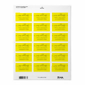 引っ越しました明るい黄色の新しい住所ラベル ラベル (フルシート)