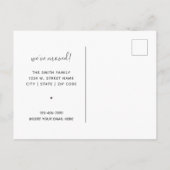 引っ越しました書の変モダン更 案内ポストカード (裏面)