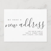 引っ越しました書の変モダン更 案内ポストカード (正面)