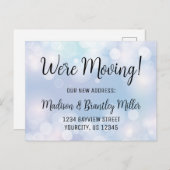 引っ越しました書手書きアドレスの名前 案内ポストカード (正面/裏面)
