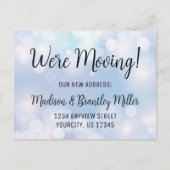 引っ越しました書手書きアドレスの名前 案内ポストカード (正面)