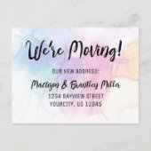 引っ越しました書手書きアドレス 案内ポストカード (正面)