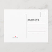 引っ越しました書道ネイビー&金ゴールドグリッターAnnoun 案内ポストカード (裏面)