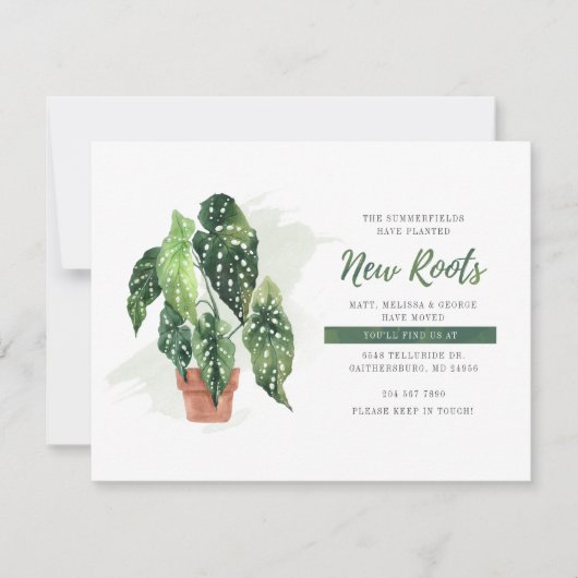 引っ越しました植え新しいルーツの動きの発表 (正面)