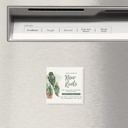 引っ越しました植え新しいルーツの動きの発表 マグネット (インサイチュ (食洗機))