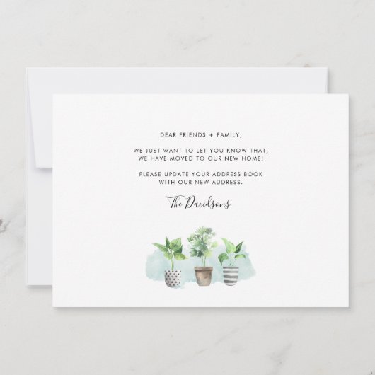 引っ越しました植物の新しい根の移動の発表 (裏面)