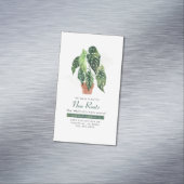 引っ越しました植物動機発表 マグネット名刺 (インサイチュ)