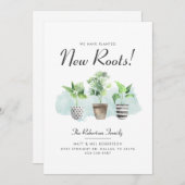 引っ越しました植物性の新しいルーツ移動 案内状 (正面/裏面)