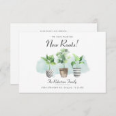 引っ越しました植物性の新しいルーツ移動 案内状 (正面/裏面)