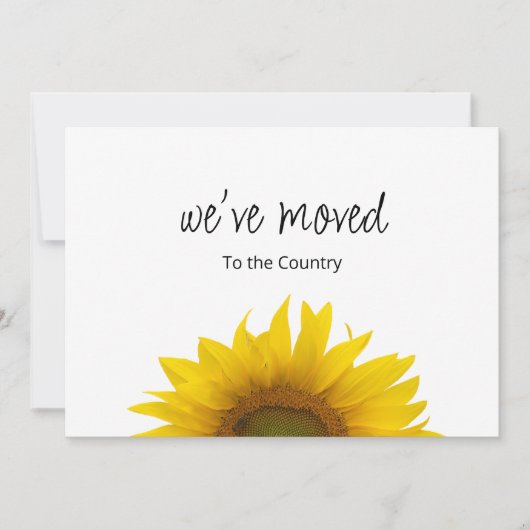 引っ越しました植物性ひまわり移動 案内状 (正面)