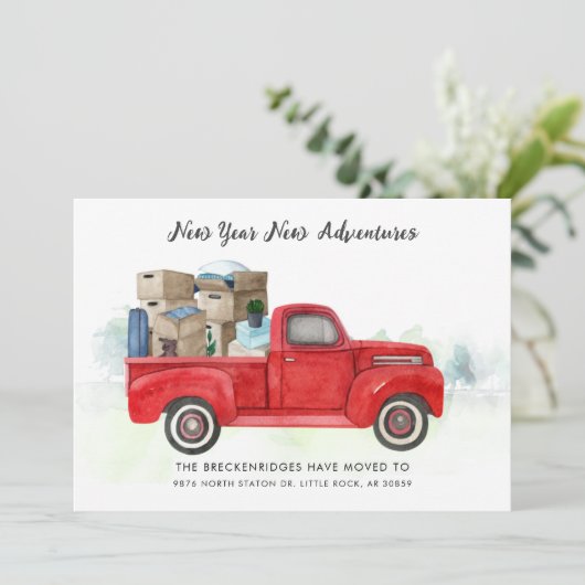 引っ越しました水の色の休日の移動アドレス 案内状 (スタンド正面)