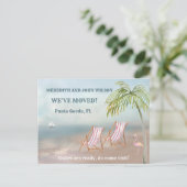 引っ越しました水カラービーチの移動発表 案内ポストカード (スタンド正面)