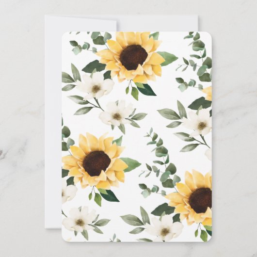 引っ越しました水彩ひまわりリース白木 案内状 (裏面)