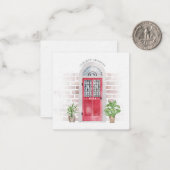 引っ越しました水彩シックな動きの発表 ノートカード (正面/裏面インサイチュ)