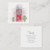 引っ越しました水彩シックな動きの発表 ノートカード (正面/裏面)