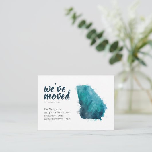 引っ越しました水彩ジョージア移動発表 エンクロージャーカード (スタンド正面)