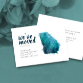 引っ越しました水彩ジョージア移動発表 エンクロージャーカード