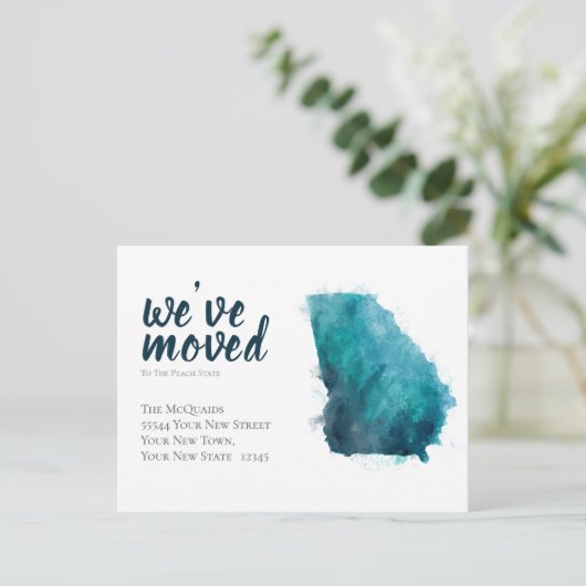 引っ越しました水彩ジョージア移動発表 シーズンポストカード (スタンド正面)