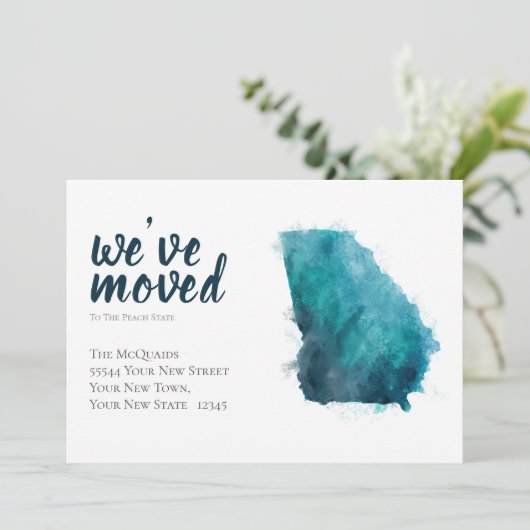 引っ越しました水彩ジョージア移動発表 案内状 (スタンド正面)
