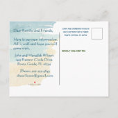 引っ越しました水彩ビーチ移動 案内ポストカード (裏面)