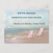 引っ越しました水彩ビーチ移動 案内ポストカード (正面)