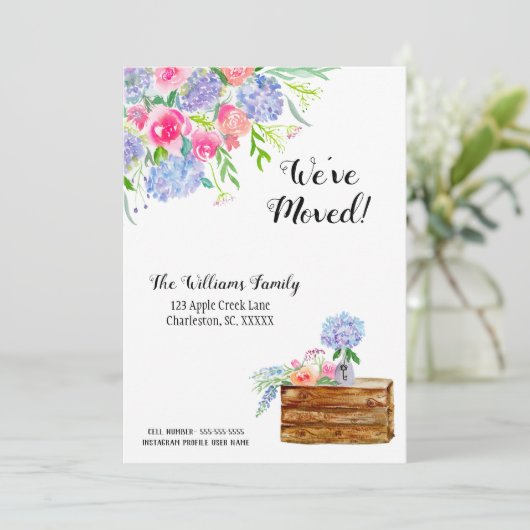 引っ越しました水彩フローラ発表 招待状 (スタンド正面)